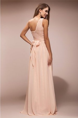 Natürliche Taile Enges Chiffon Reißverschluss Abendkleid mit Rüschen