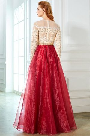 Prinzessin Reißverschluss Organza Natürliche Taile Abendkleid mit Applikation