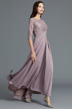 A-Linie Ärmellos Natürliche Taile Schaufel-Ausschnitt Chiffon Brautmutterkleid