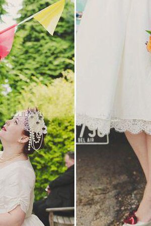 Plissiertes Ewiges Elegantes Wadenlanges Brautkleid für Übergröße