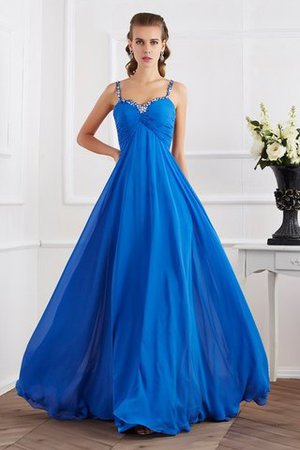 Chiffon Prinzessin Anständiges Ballkleid mit Spaghettiträger mit Perlen