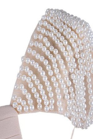 Perlenbesetztes A-Linie Drapiertes Bodenlanges Brautjungfernkleid mit gekappten Ärmeln