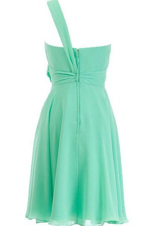 A-Linie Chiffon Empire Taille Cocktailkleid mit Blume mit Reißverschluss