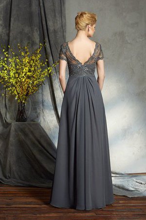 Reißverschluss A-Line Anständiges Brautmutterkleid aus Chiffon mit kurzen Ärmeln