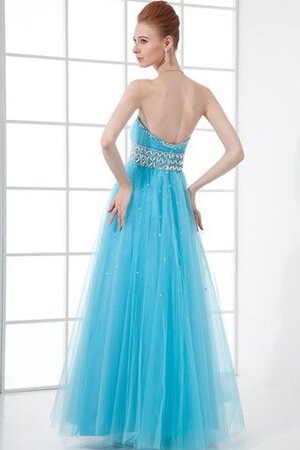 Perlen A-Linie Ärmellos Satin Quinceanera Kleid