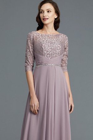 A-Linie Ärmellos Natürliche Taile Schaufel-Ausschnitt Chiffon Brautmutterkleid