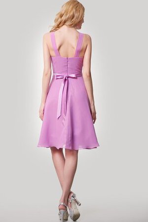 A-Line Romantisches Brautjungfernkleid mit Schmetterlingsknoten mit Gürtel