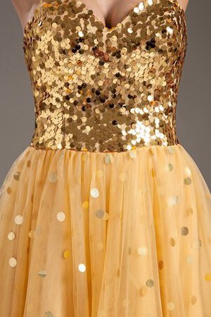 Taft Ärmelloses Herz-Ausschnitt A Linie Quinceanera Kleid mit Pailletten