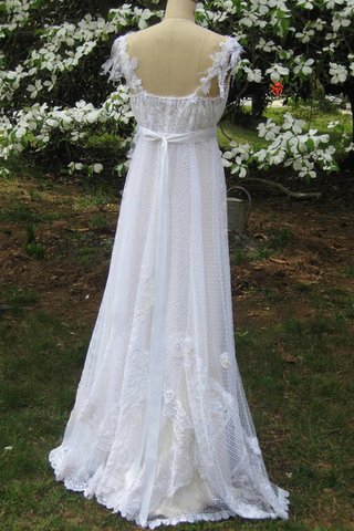 A-Linie Legeres Brautkleid mit Bordüre mit Schleife
