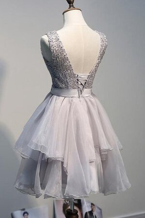 Organza Extravagantes Romantisches Abiballkleid mit Rüschen mit Schleife