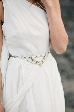 Perlenbesetztes Normale Taille A Linie Bodenlanges Seite Geschlitztes Brautkleid