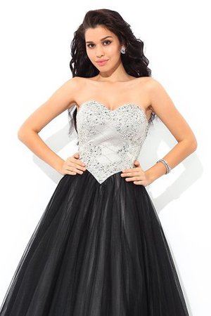 Ärmelloses Herz-Ausschnitt Duchesse-Linie Bodenlanges Sittsames Quinceanera Kleid