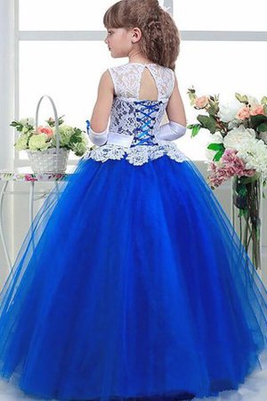 Tüll Normale Taille Ärmelloses Duchesse-Linie Blumenmädchenkleid mit Blume