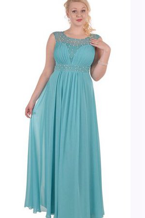 Empire Taille Juwel Ausschnitt Chiffon Ballkleid mit kurzen Ärmeln mit Plissierungen