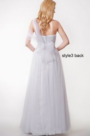A-Line Elegantes Bodenlanges Romantisches Brautjungfernkleid mit offenen Rücken