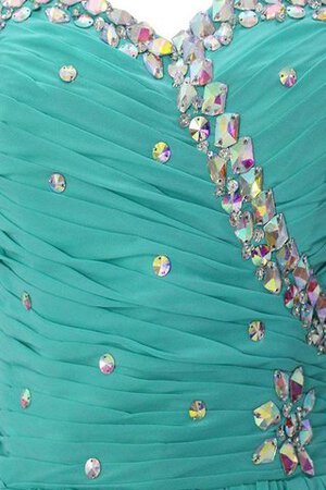 A-Line Chiffon Knielanges Mini Brautjungfernkleid mit Herz-Ausschnitt