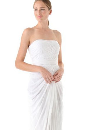 Taft Normale Taille Gerüschtes Trägerlos Einfaches Brautkleid