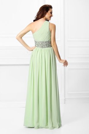 Chiffon Ein Schulterfreies Reißverschluss A-Line Abendkleid mit natürlicher Taille