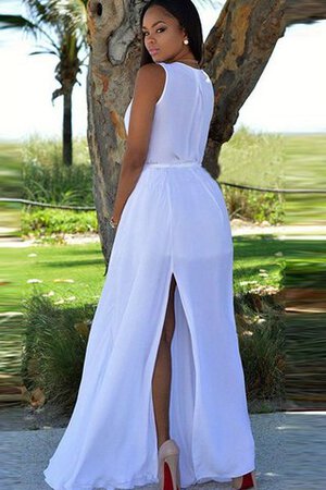 Ein Schulter Normale Taille A-Line Bodenlanges Brautjungfernkleid mit V-Ausschnitt