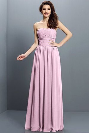 Drapiertes Plissiertes Chiffon Reißverschluss Anständiges Brautjungfernkleid