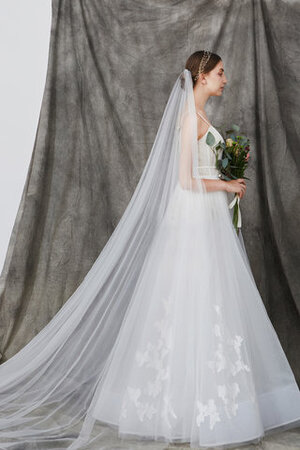 Prinzessin Satin Brillant Bescheidenes Brautkleid mit Reißverschluss