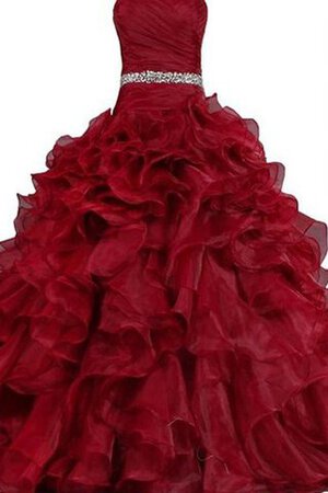 Duchesse-Linie Spitze Ärmelloses Pick Up Organza Quinceanera Kleid