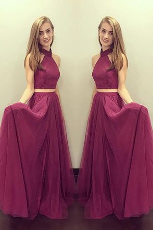 Ärmellos Prinzessin Normale Taille Tüll Zweistück Abendkleid