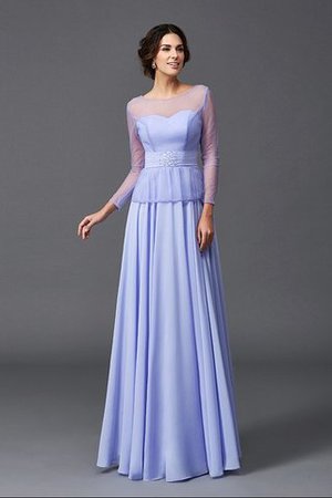 Reißverschluss Normale Taille A-Line Chiffon Bodenlanges Brautmutterkleid