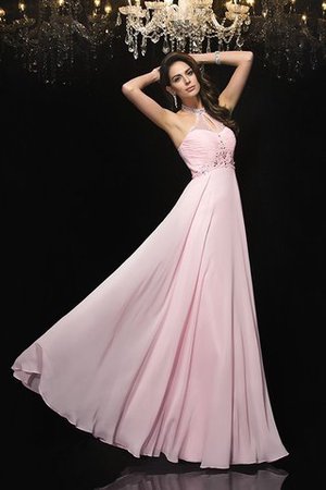 Prinzessin A-Linie Chiffon Nackenband Ballkleid ohne Ärmeln