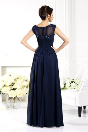 Chiffon Empire Taille Schaufel-Ausschnitt Sittsames Brautmutterkleid ohne Ärmeln