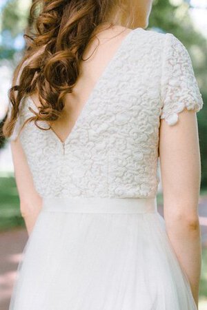 Etui Tüll Schaufel-Ausschnitt Brautkleid aus Spitze mit Schleife