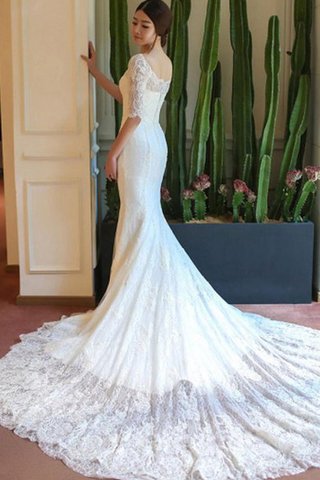 Schulterfrei Luxus Romantisches Sexy Brautkleid mit Bordüre