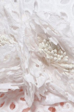 Schaufel-Ausschnitt Ärmelloses Tüll A-Line Blumenmädchenkleid