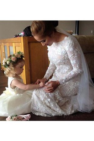 Spitze Elegantes Schick Brautkleid mit Blume mit Applike