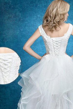 Ärmelloses Strand Geschichtes Mini Brautkleid aus Tüll