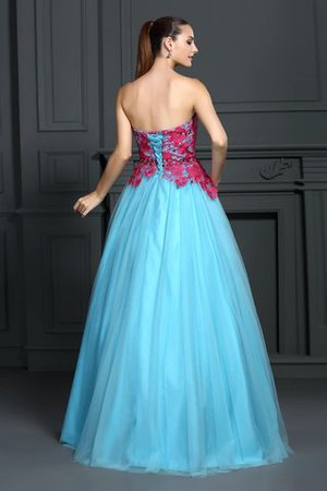 Empire Taille Satin Bodenlanges Sittsames Quinceanera Kleid mit Herz-Ausschnitt