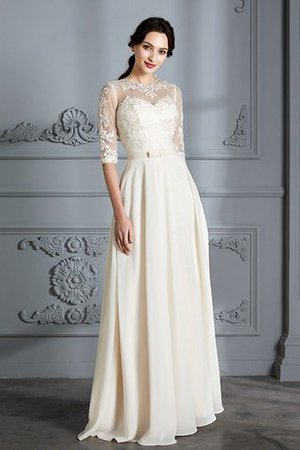 Chiffon Ärmelloses Halbe Ärmeln A-Line Prinzessin Brautkleid