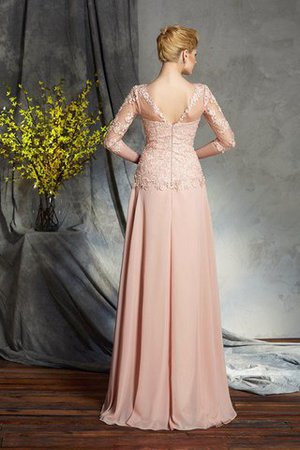 Schaufel-Ausschnitt Reißverschluss Chiffon A-Line Bodenlanges Brautmutterkleid