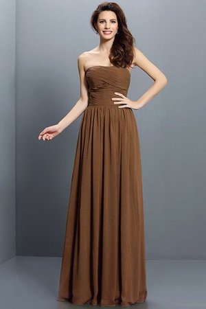 Drapiertes Plissiertes Chiffon Reißverschluss Anständiges Brautjungfernkleid