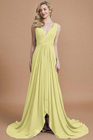 Chiffon Prinzessin Natürliche Taile A-Line Ärmellos Brautjungfernkleid