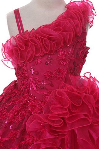 Empire Taille A-Line Ärmelloses Paillette Reißverschluss Blumenmädchenkleid