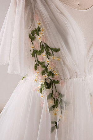A-Line Engelhaft Konservatives Romantisches Brautkleid mit Blume