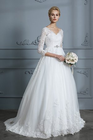 Traum Lockeres Pompöse Extravagantes Brautkleid mit Reißverschluss