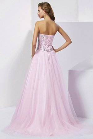 Perlenbesetztes Herz-Ausschnitt Duchesse-Linie Satin Anständiges Quinceanera Kleid