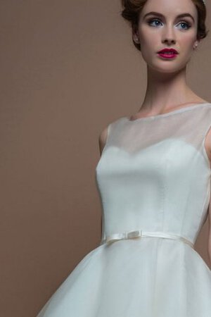 Ärmelloses Organza Mini Legeres Wadenlanges Brautkleid