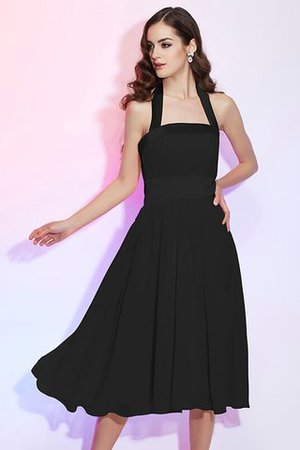 Chiffon Normale Taille Plissiertes Brautjungfernkleid mit Drapierung ohne Ärmeln