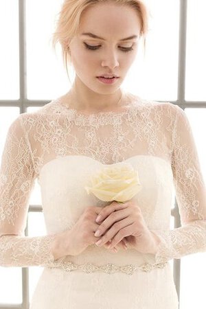 Strand Luxus Konservatives Brautkleid mit Bordüre mit Kristall