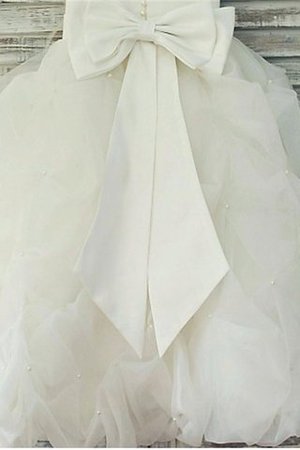 Ärmellos Duchesse-Linie Organza Normale Taille Blumenmädchenkleid mit Blume