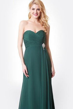 Zickzack Ausschnitt Lang Chiffon Durchsichtige Ärmel Abendkleid