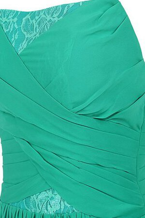 Chiffon Gerüschtes A-Linie Rocklänge-asymmetrisches Kurzes Brautjungfernkleid